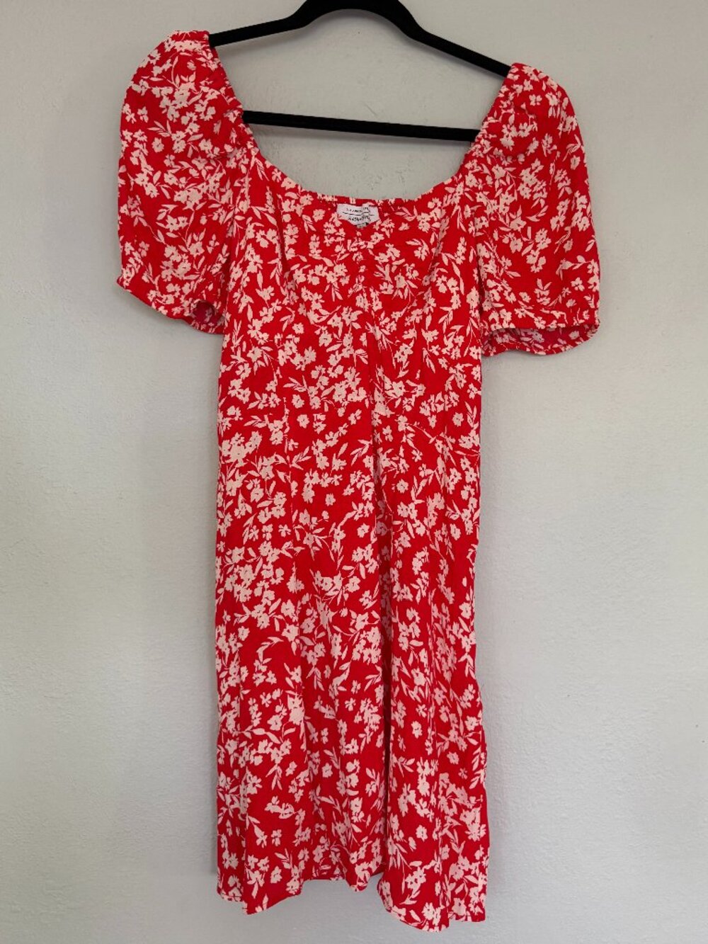 & Other Stories red flowered print dress size 8